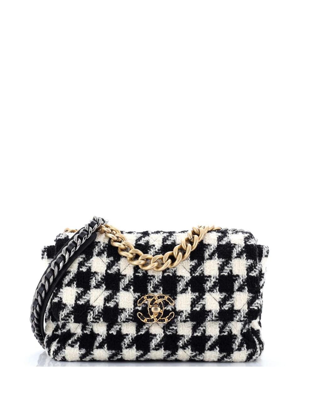 Chanel 19 Flap Bag Quilted Tweed Large #254497C49B